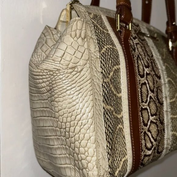 Brahmin Small Alice, Limestone Oleta Leather shoulder bag - Picture 9 of 12